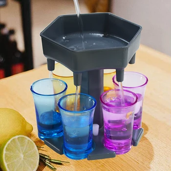 

Hexagons Shots Glass Dispenser with Silicone Plug Drink Carrier Dispenser Drinking Supplies YE-Hot
