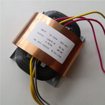 

125V 0.2A 6.3V 5A R Core Transformer 60VA R50 custom transformer 230V with copper shield Pre-decoder Power amplifier