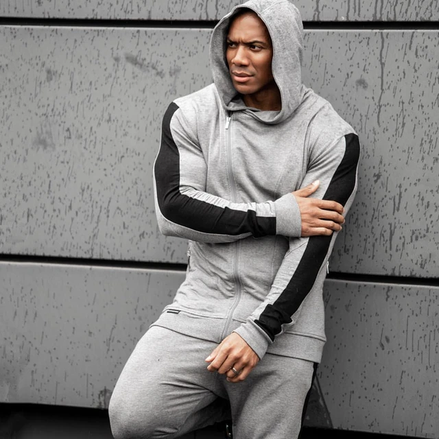 Chándales para hombre, ropa deportiva para correr, sudadera, pantalones de  chándal para gimnasio, conjuntos de entrenamiento de Fitness, ropa de  Jogging masculina - AliExpress