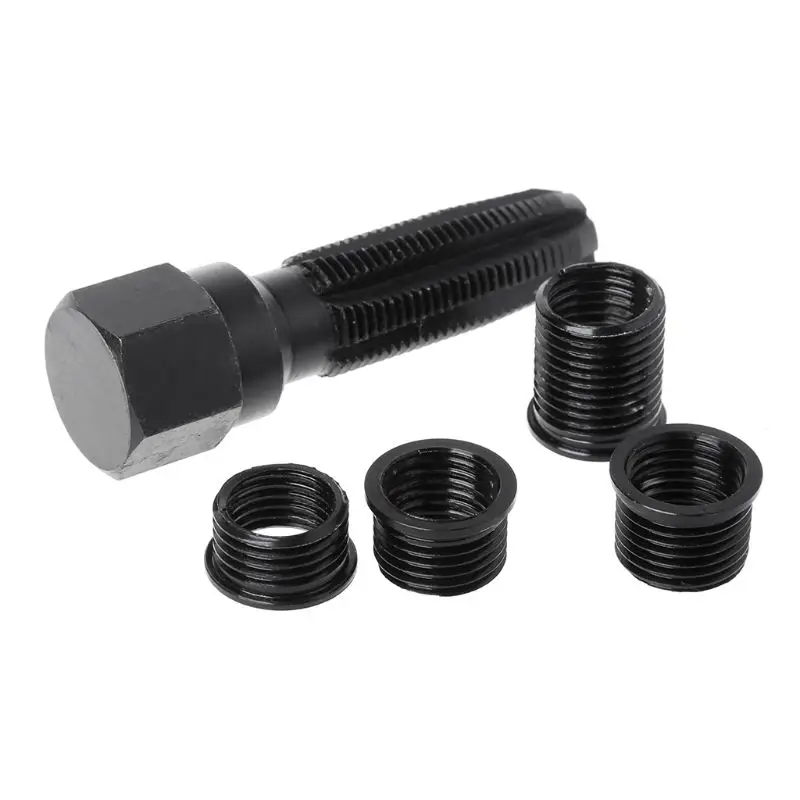 

Drop Shipping 14mm Spark Plug Rethread Rethreader Repair Tap Tool Reamer Inserts Kit Professional