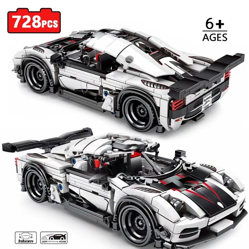 

For Children's Intelligence Development Plastic Toys Dreamer's Car Park 728PCS Legoinglys Racing car Sports car blocks toy