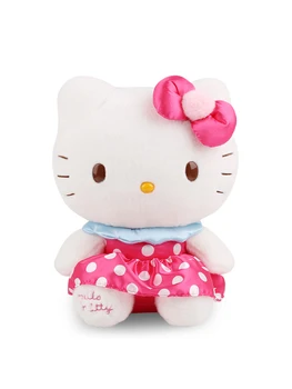 

New Hello Kitty Cute Peripheral Doll Hello Kitty Magenta Plush Doll Toy Give Girl Gift