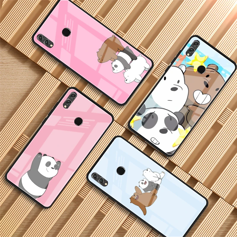 

we bare bears case Tempered Glass Phone Case For Huawei P20 P30 lite P20 P30 PRO MATE20 lite MATE20PRO Honor 10