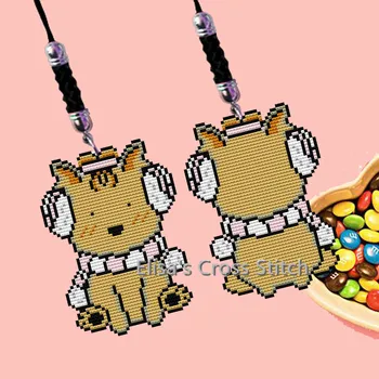 

ZSMX67 Stich Kits Phone Key Bag Hanging Accessories Craft Needlework Packages Counted Cross-Stitching Kit Homefun Cross Stitch