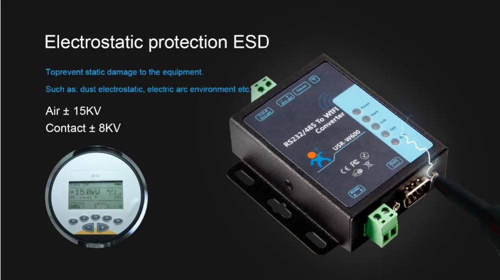 HonesThing Cost-effictive Serial RS232 RS485 to WIFI Ethernet Converter Serial TCP IP Server Module Built in Web Server Modbus Gateway 9