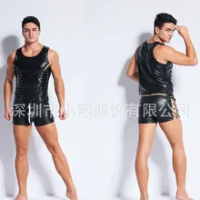 Сексуальное женское белье, мужской сексуальный европейский и американский кожаный верх с лямками, жилет, сексуальное нижнее белье