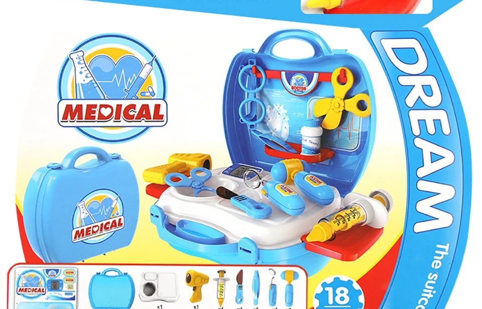 Ролевые игры, модные игрушки, раннее образование, развивающие игрушки, симуляция, медицинская коробка, макияж, комод, игрушки, подарок на день рождения
