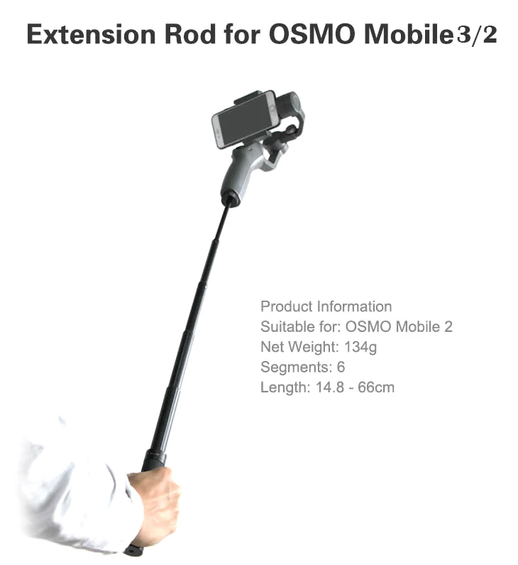 OSMO Mobile 3 селфи палка удлинитель Reach Rod регулируемый удлинитель для DJI OSMO Mobile 2/Mobile 3 Gimbal аксессуары