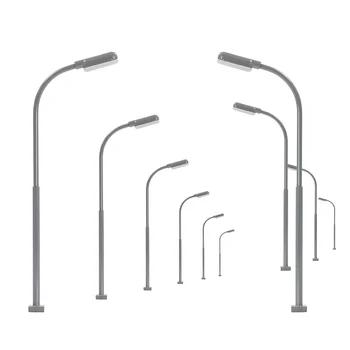 LD03 10pcs Model Layout Street Lights Platform Lamps HO/TT/N/Z Scale Lampshade LED Warm / Bright White