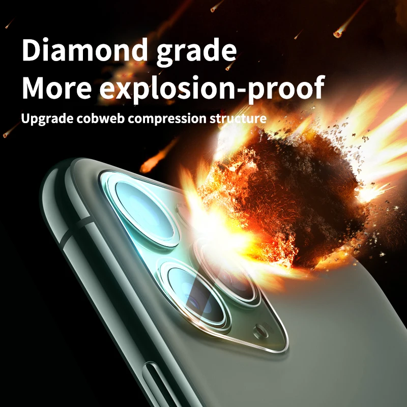 Оригинальное Защитное стекло для камеры для IPhone 11 Pro Max Защита объектива закаленное стекло для iPhone 11Pro Max полное покрытие пленка