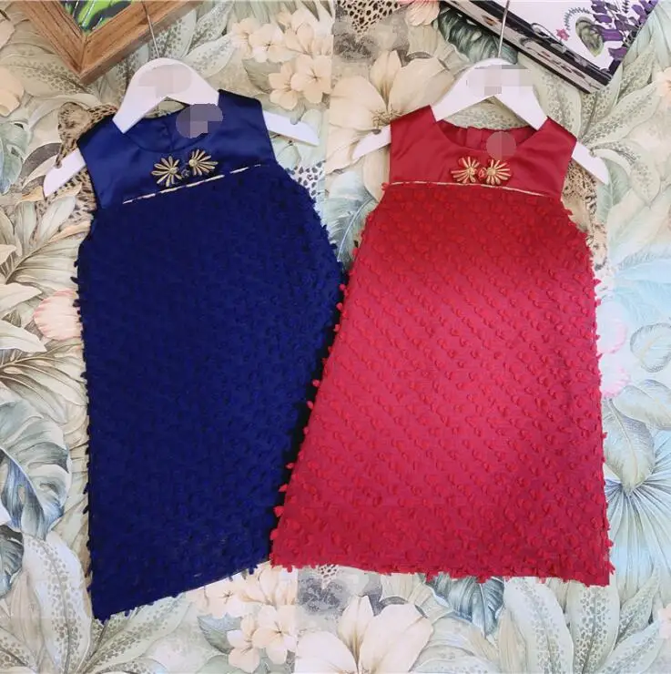 Новое поступление, весенне-летние платья для девочек, модные детские платья, размер 100-150 см, одежда для детей