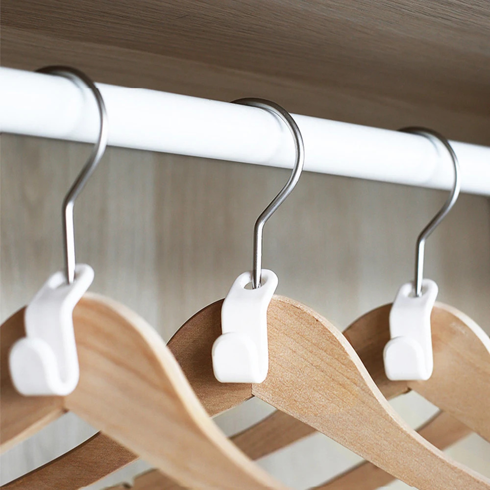 Clothes Hanger Connector Hooks，Cascading Hangers Saving Organizer Hanger  Hooks for Stacking and Storing Plastic Hanger Hooks 20P - AliExpress