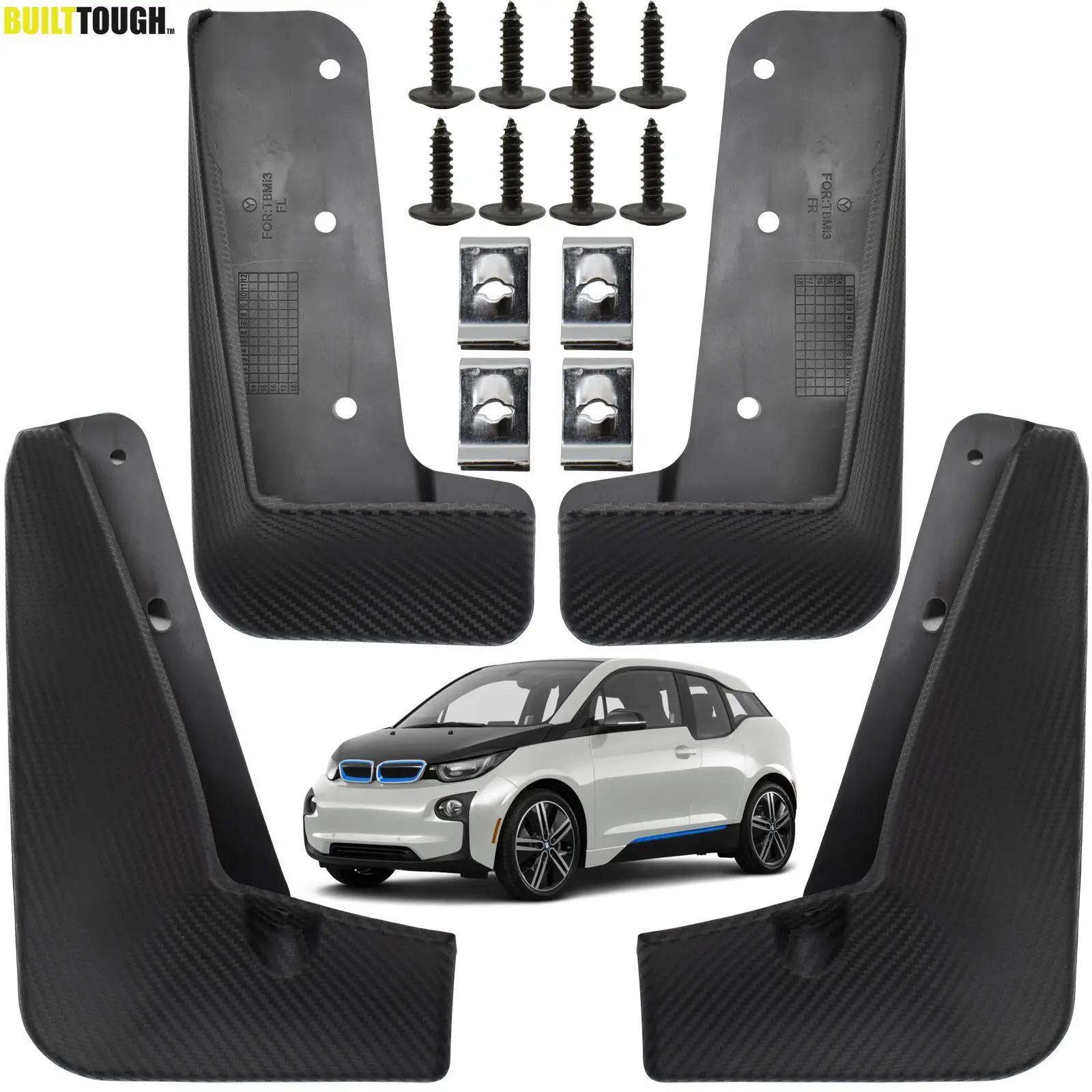 4pc Set For Bmw I3 20132021 Molded Mud Flaps Splash Guards Mudguards