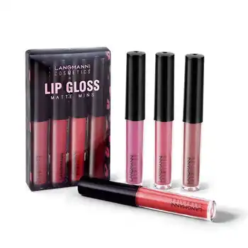 

4PCS Lip Gloss Sets Long Lasting Moisturizing Waterproof Non-stick Cup Lip Glaze Lipstick Fashion Matte Lip Gloss Lips Makeup