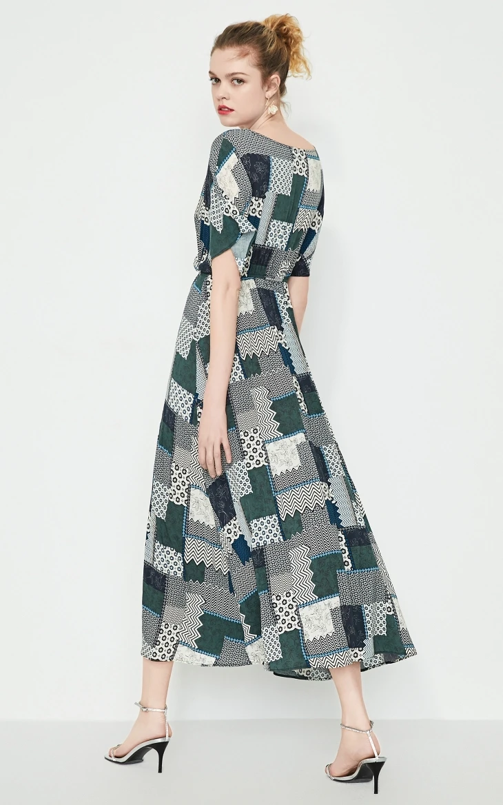 Vero Moda женское платье в национальном стиле с принтом и кружевными рукавами | 31926Z559