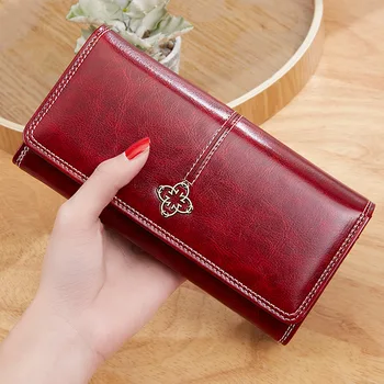 

The 2020 new long women's wallet fashion clip top quality sequin women's wallet PU leather zipper brand wallet