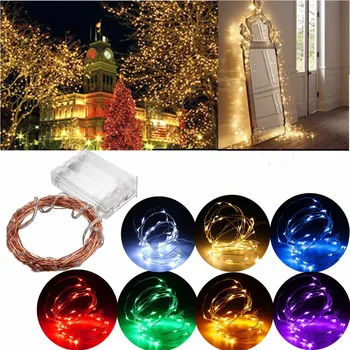 

Christmas Decoration LED Copper Light String 5M 50 AAA Battery Powered LED Light String Fairy Light