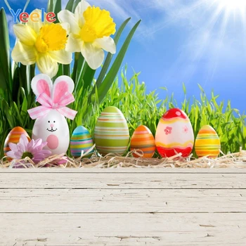 

Happy Easter Rabbit Egg Spring Flower Photography Backdrops Vinyl Baby Photographic Background For Photo Studio Photophone Shoot