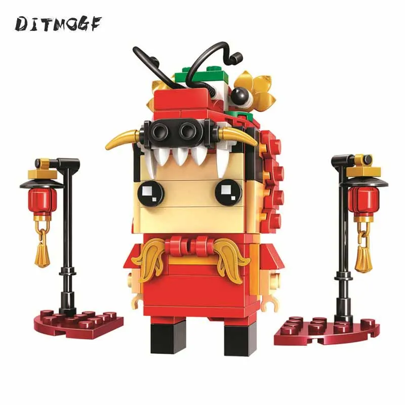 

11151 168pcs chinese new year dragon dance guy building block 40354 Bricks Toy