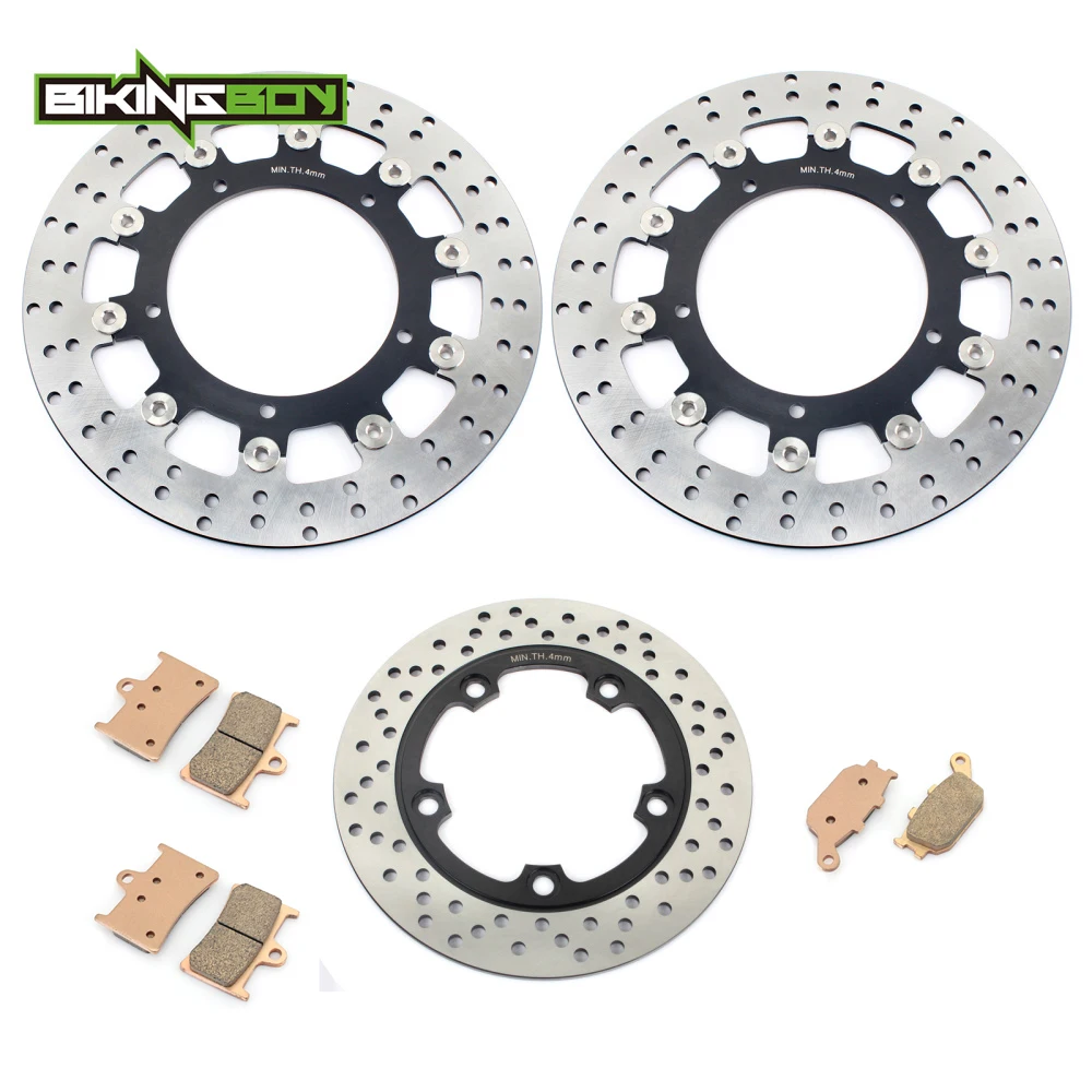 BIKINGBOY для YAMAHA YZF R6 2003-2004 YZF-R6S 2003-2008 круглые волнистые плавающие Передние Задние тормозные диски роторы колодки