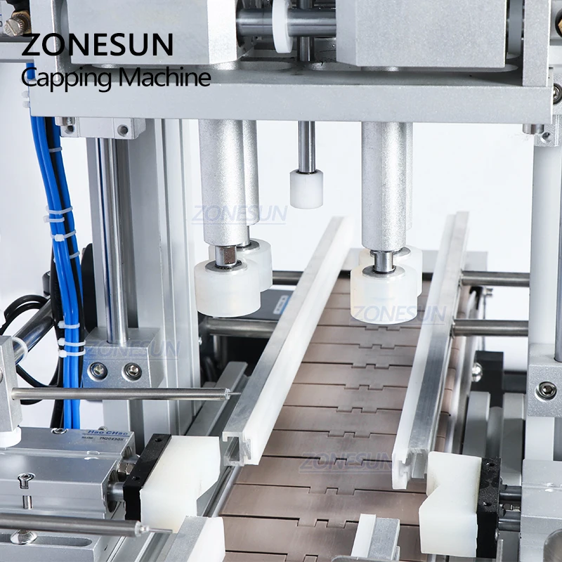 Пневматический флакон ZONESUN настольный винт автоматические укупорные машины