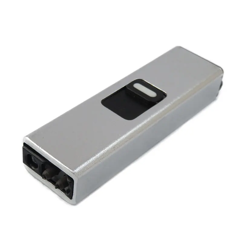 Серебристый USB импульсный воспламенитель перезаряжаемый сигаретный светильник er открытый ветростойкий воспламенитель сигаретный светильник er электронный сигаретный светильник - Цвет: Серебристый
