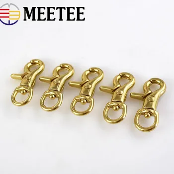 

2/4pcs Solid Brass Bag Buckles Trigger Clips Snap Metal Swivel Lobster Clasps Bag Strap Keyring Buckle DIY Leather Crafts