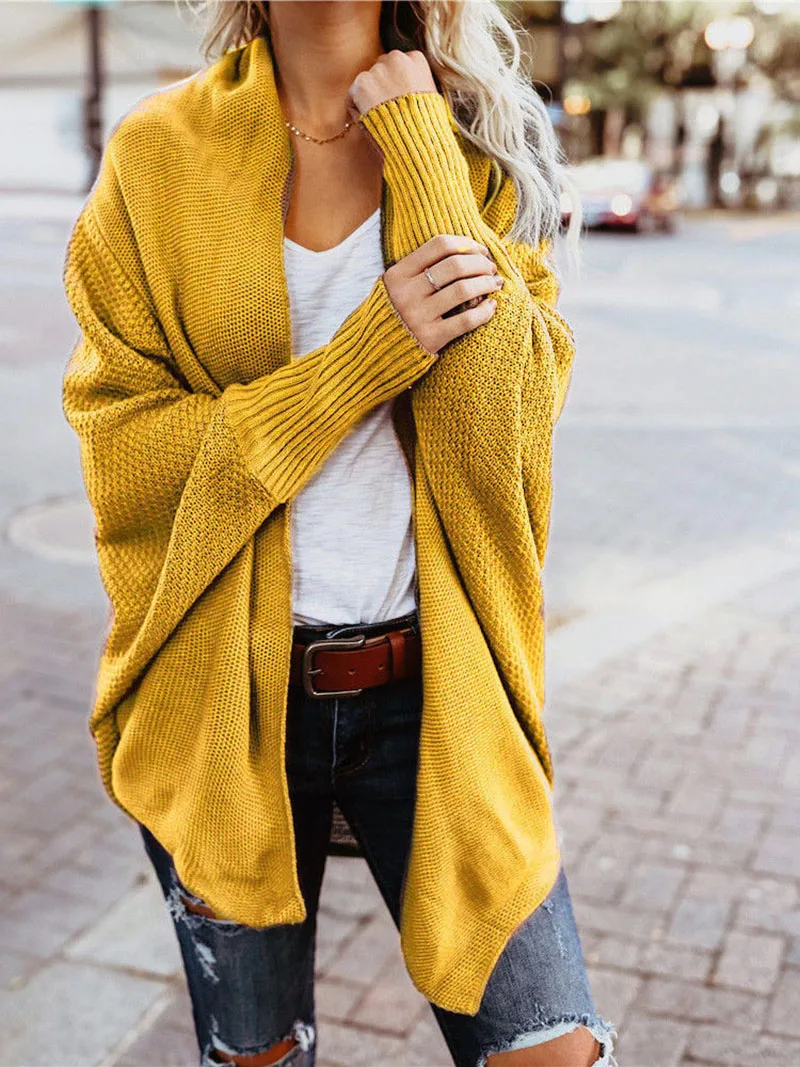 Autumn winter women cardigan jacket women 2019 long knitted sweater coat loose korean jumper ladies tops cardigan mujer DR895 (8)