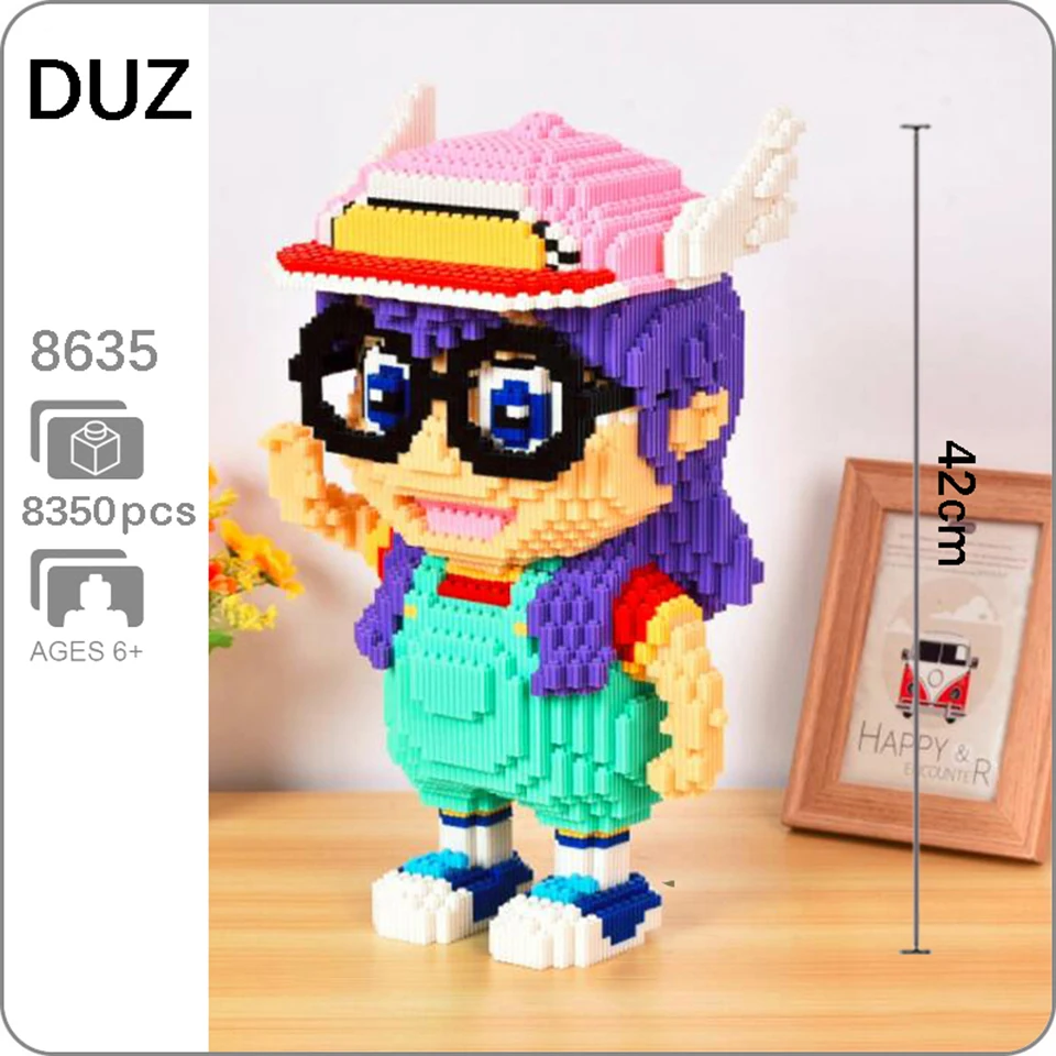 

Cartoon Anime Figures Dr.Slump Alrale Girl Building Block 3D Model DIY Mini Bricks Toy for Boy Children Gift 8350pcs 42CM Tall