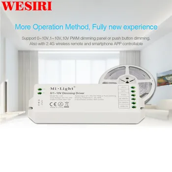 

Mi Light LS4 DC12V~24V 2.4G Wireless Remote LED Controller Smart Phone App Control Smart Dimmer 0/1~10V Dimming Driver