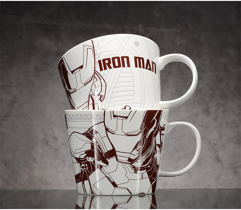 500 мл Дисней Марвел Железный человек Мультфильм стаканчик для воды кофе, молока, чая, завтрака керамическая кружка для дома и офиса коллекционные чашки праздничные подарки