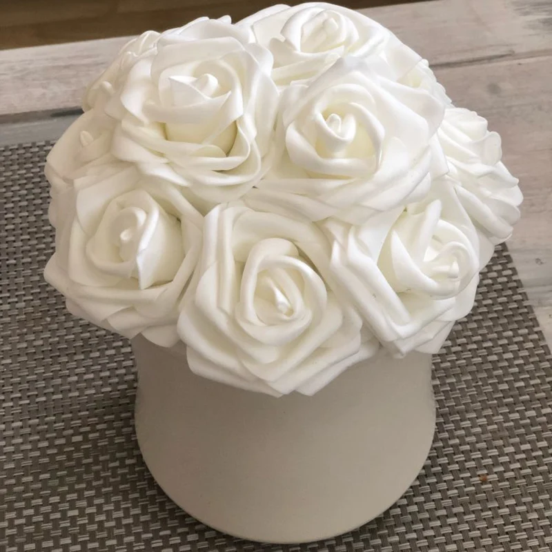 7CM Foam Rose Flower Wedding Party Decorations Artificial Flower Diy Craft 