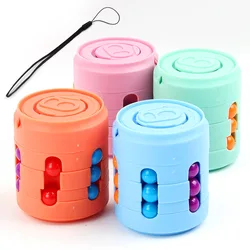 Cubo mágico giratorio para niños y adultos, juguete para aliviar el estrés, plástico, 5 7, 12 15 años