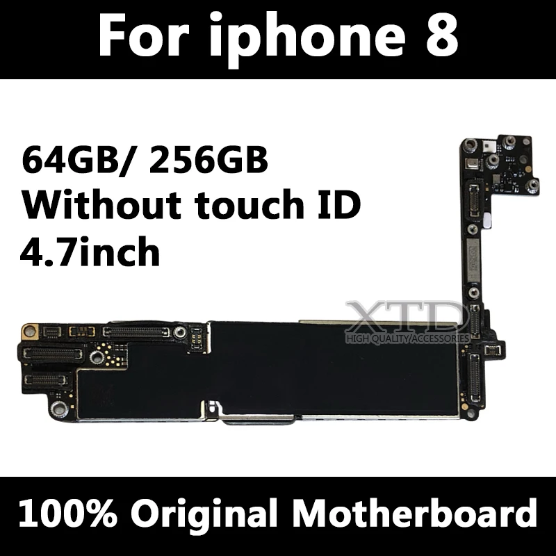 Разблокированная материнская плата для iphone 8, оригинальная материнская плата для iphone 8 с сенсорным ID, чистый iCloud ID с полным чипом