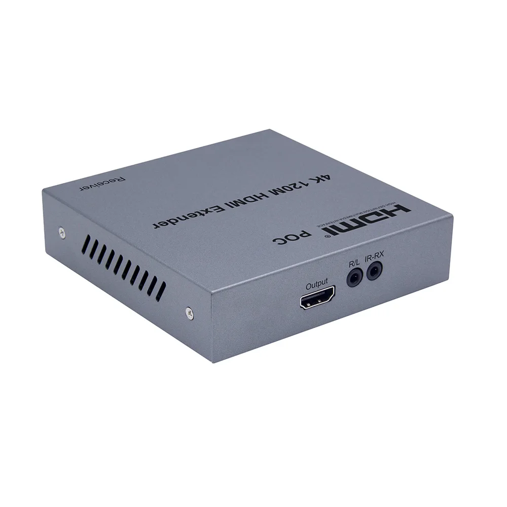 4K 120M HDMI удлинитель с POC через Cat5e/6 кабель Поддержка HDMI Loop-out передатчик и приемник с ИК