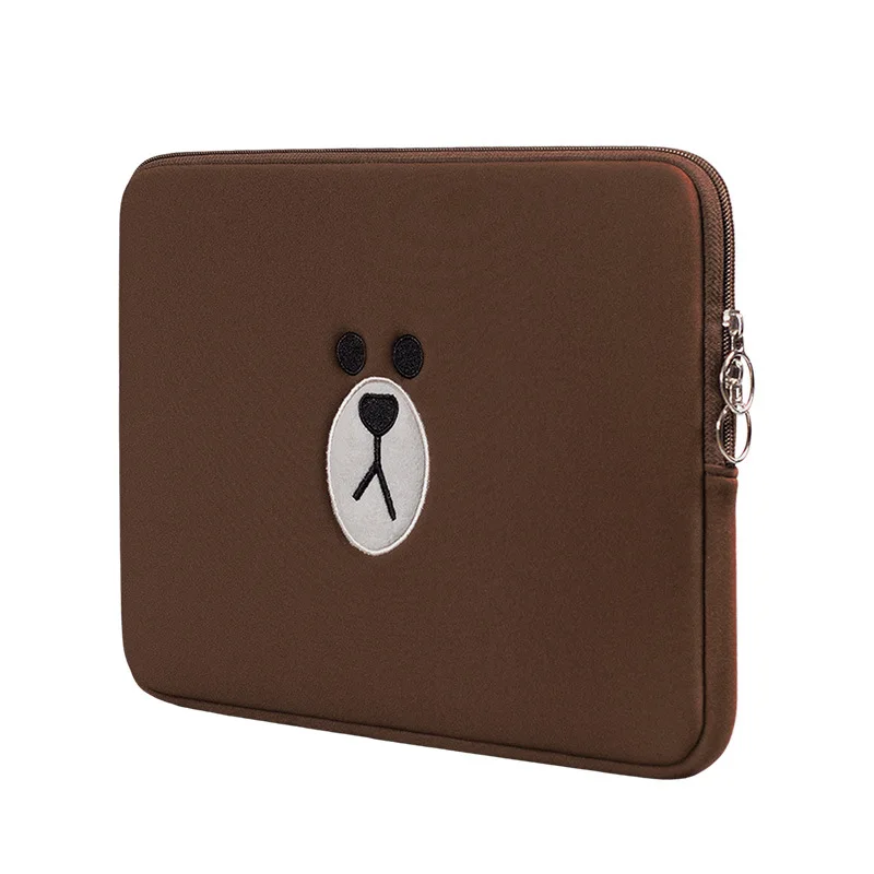Забавный бурый медведь сумка для ноутбука, герои мультфильмов для Macbook Air Pro 11 13 15 дюймов планшет сумки для ноутбука чехол для компьютера лайнер рукав Обложка сумка