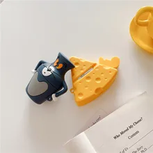 3D мультфильм Том Кот и Джерри мышь прекрасные силиконовые защитные наушники аксессуары чехол s для Apple Airpods pro 1 2 3 Чехол