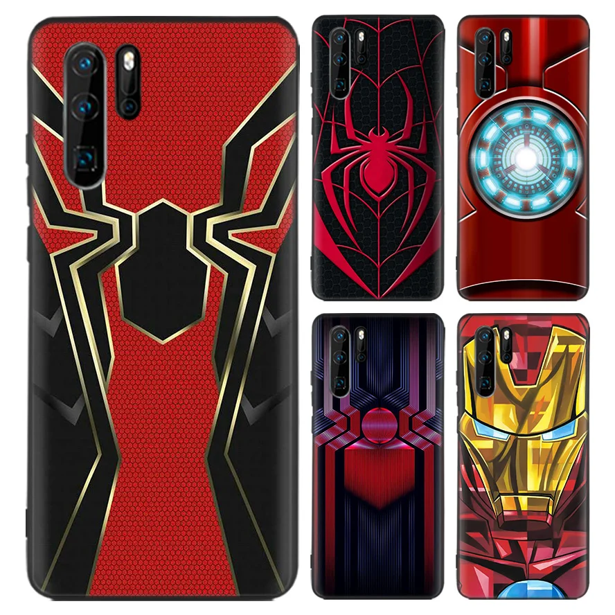 Marvel Iron Spider man Infinity War Black Coque Case For Huawei Mate 30 20 10 P30 P20 P10 Pro Lite P Smart Z Soft Phone Cov
