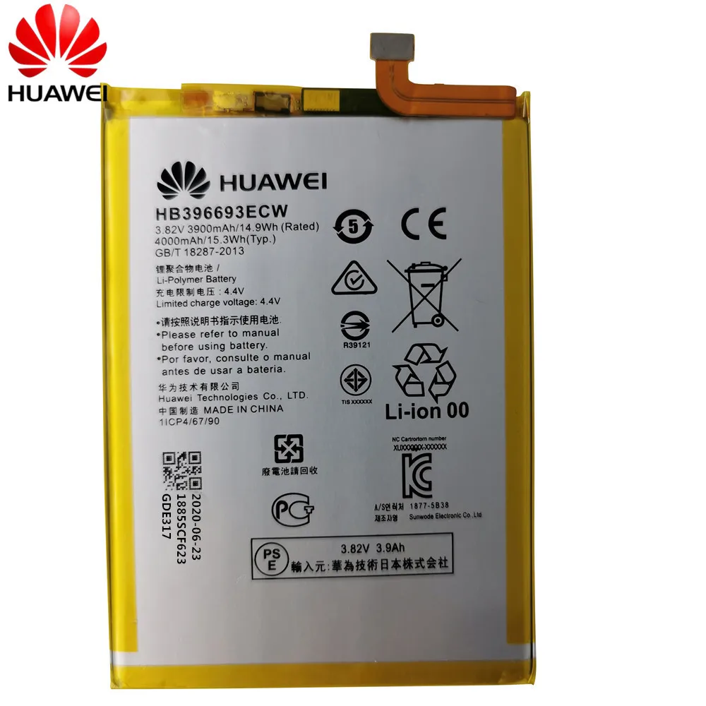 Мазь Хуа Вэй для Huawei HB396693ECW литий ионная аккумуляторная батарея телефона Mate 8 NXT AL10