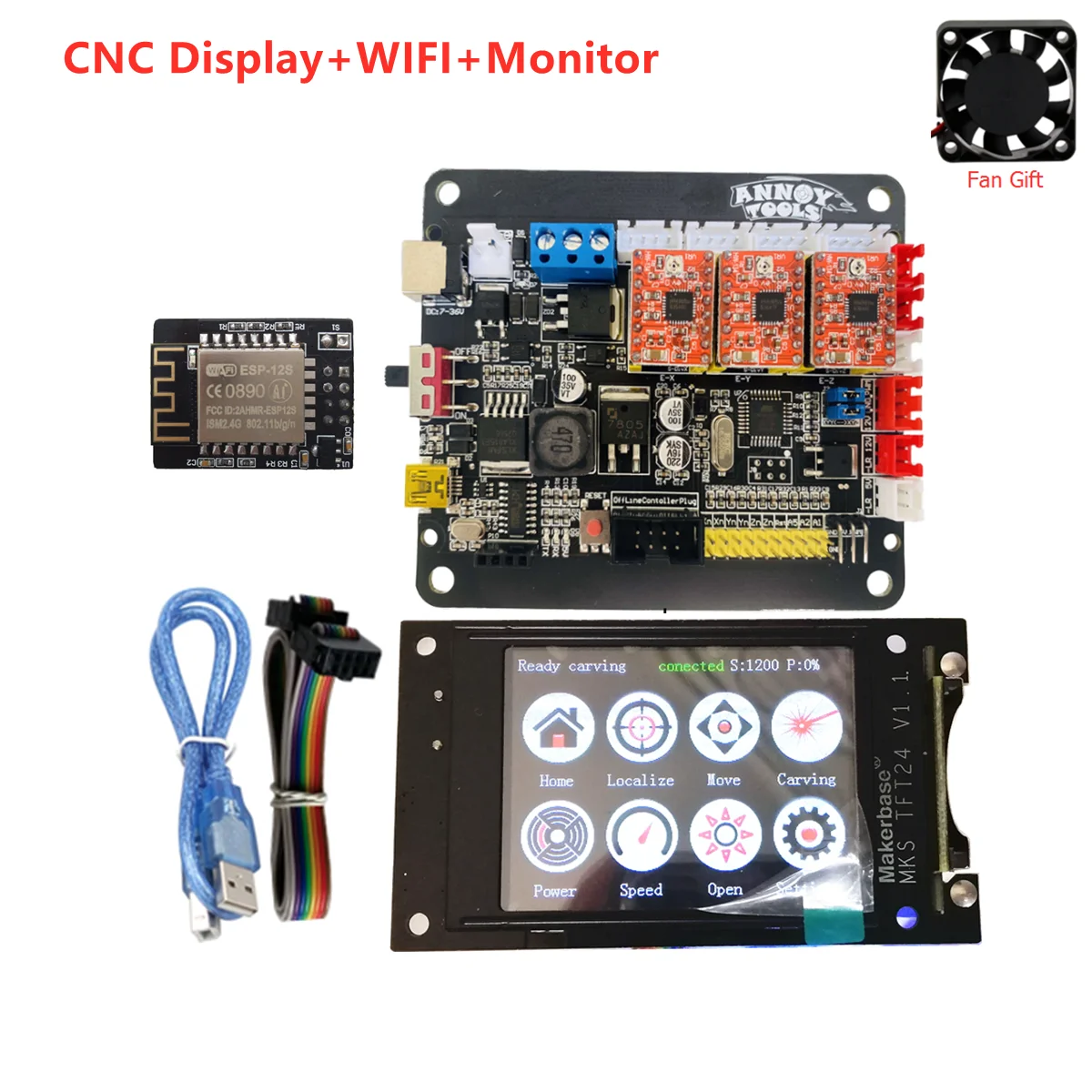 Настольный монитор CNC3018 максимальное обновление лазерный сенсорный экран master MKS