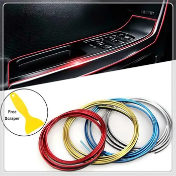 

Car Decorative Strip Door Edge Trim Interior Gap line for Volkswagen VW POLO Golf 4 Golf 6 Golf 7 CC Tiguan Passat B5
