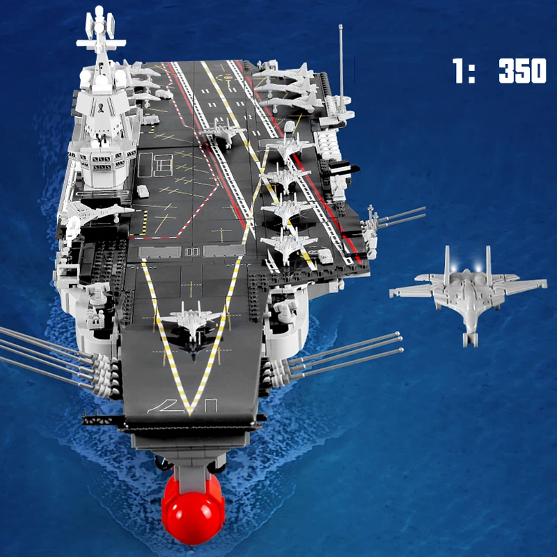 SEMBO DHL 3010 шт. авианосец 1:350 модель строительные блоки военный корабль крейсер