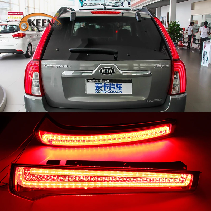 

2Pcs For KIA Sportage 2013 2014 2015 Led Taillights Tail Light LED Rear Trunk Reflector Brake Lights Warning Driving Lights