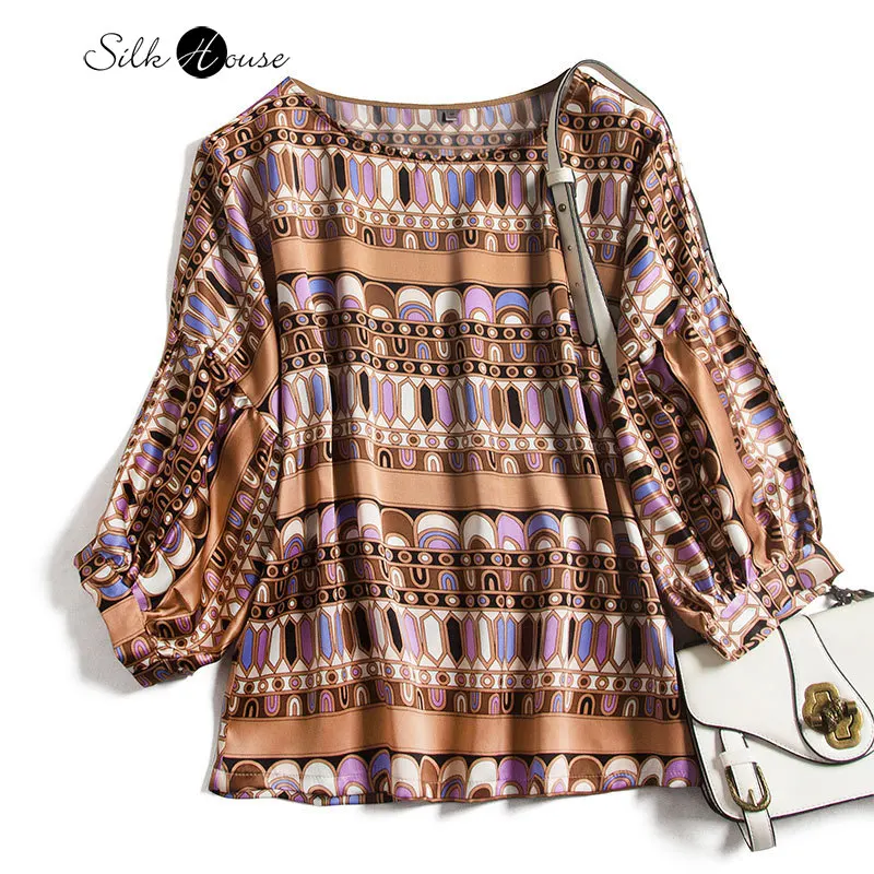 2020 New Autumn Geometry Pattern in Purple Printed