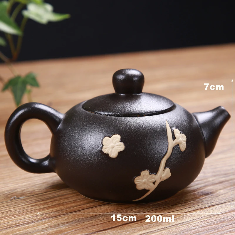 Высококачественный керамический рельефный чайный набор кунг-фу чайный горшок чайная чашка для чайной комнаты чайный стол китайский чай подарки дзен чайные инструменты с коробкой