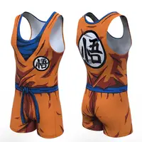 Casual Vegeta Goku Funny Men's Short One Piece Sleeveless Street Casual Cargo Pants Jumpsuit Overalls Shirts 1