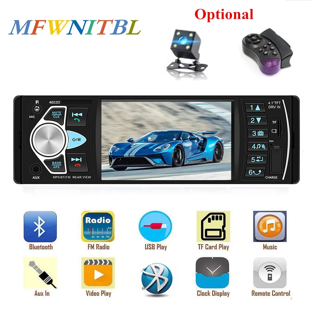 LTB FM 4 1 дюймов Din MP3 плейер автомобиля автомагнитола аудио стерео 4012B USB SD AUX Bluetooth