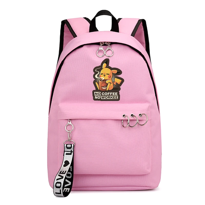 Милый рюкзак с Пикачу-покемоном, женский рюкзак, Женский дорожный рюкзак, рюкзаки для ноутбука, школьные сумки для книг, женская сумка, Rugzak - Цвет: Backpack 8