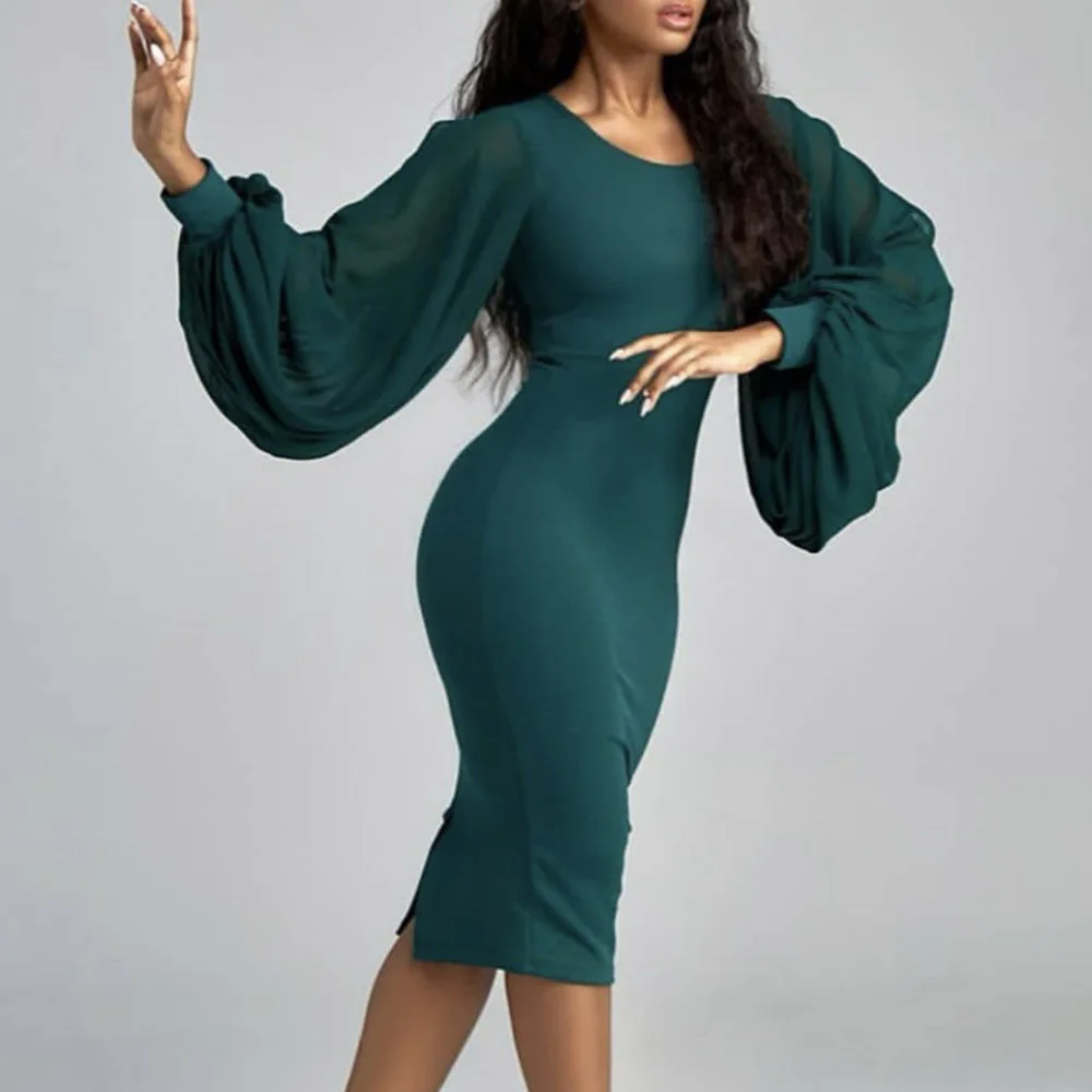 autumn fashion women dress elegant 