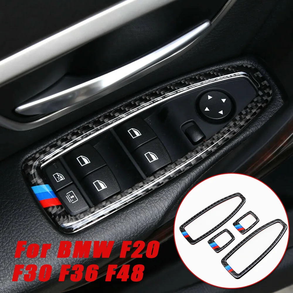 

Car Window Switch trim Carbon Fiber For BMW F20 F30 F36 F48 Decal Decor